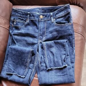 Maurices Dark Blue Ankle Jeans Size 2.